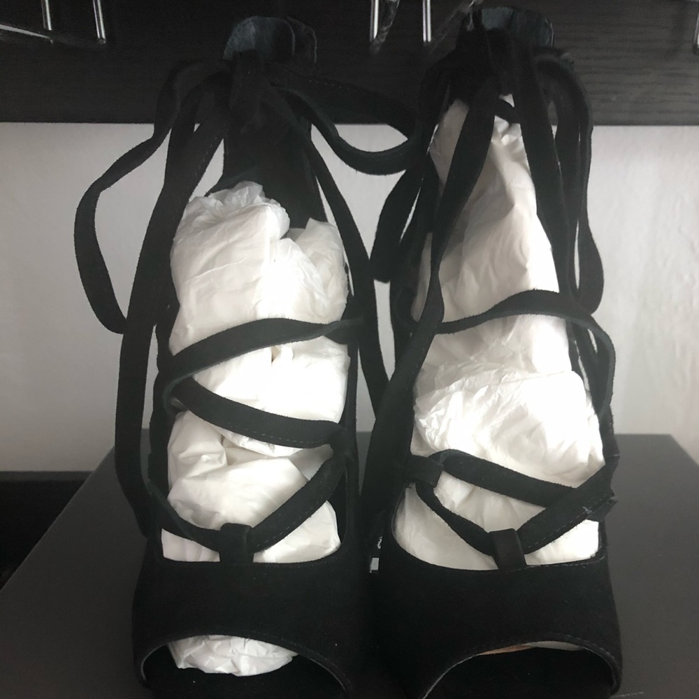 Black Suede Vince Camuto Pump